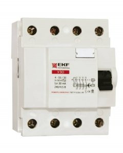 УЗО ЭКФ 4п 40А/30 мА (эл.-мех)