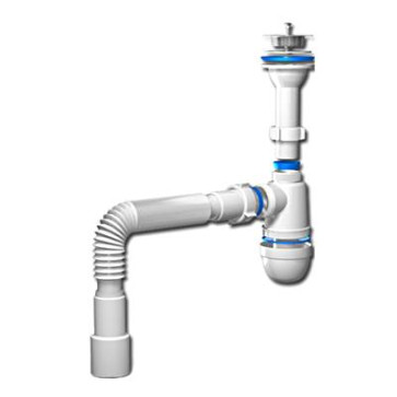 Сифон 1 1/2*40 Ani с гофрой 40*40*50 С0515