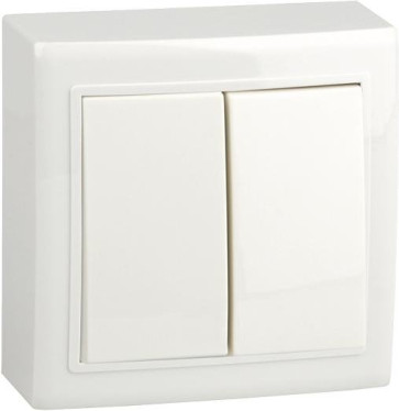 Volsten Выключатель 2-кл бел V01-31-V21-S