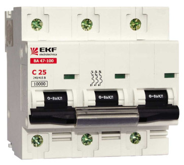 Автомат ЭКФ 100А 3-п