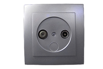 Розетка серебро о/п ТВ конц. NILSON THEME