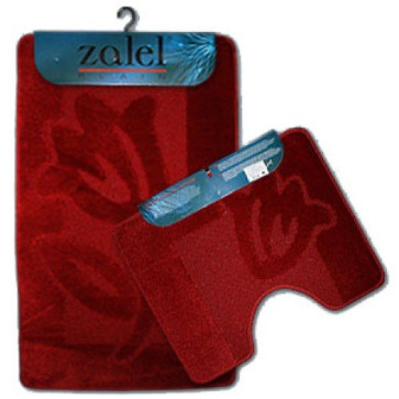 Набор ковриков для ванны 2шт ZALEL 55*90 бордовый