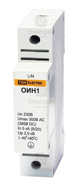 Ограничитель имп,напряжений ОИН1 1р 12,5кА 230V TDM