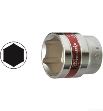 Головка торцевая 14 мм, 6-гранная, CrV, под квадрат 1/2", хромированная MATRIX MASTER