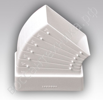 Колено разноугловое горизонтальное 60х120 ПВХ