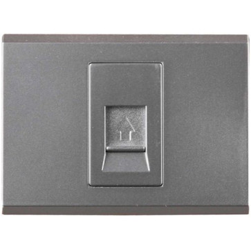 Розетка телефон. св. метал. ЭФФЕКТ