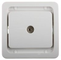 Розетка 1 телевиз. белая ГАММА