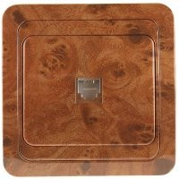 Розетка телефон. орех ГАММА