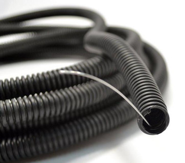 Гофра шланг 16мм ПНД с зондом, строительная (HF) черная