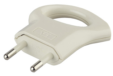 Вилка угловая б/з белая с ушком ЭРА 