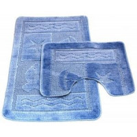 Набор ковриков для ванны 2шт ZALEL 60х100 голубой