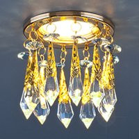 Св. глн. Электростандарт 2021 золото/прозр/голубой FGD/Clear/BL MR16 Strotskis 