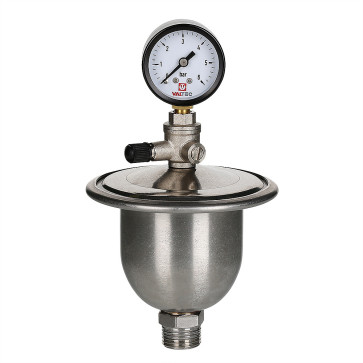 Гаситель гидроударов VALTEC мембранный с манометром 1/2" нар.резьба(VT.CAR20.I.04001)