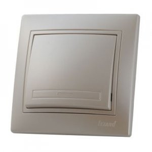 Выключатель 1-кл. с/п Мира крем/крем Lezard