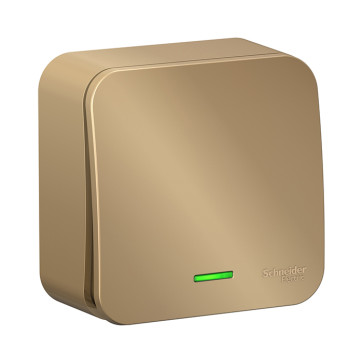 Выключатель 1-кл ОП с подсветкой Blanca 10A IP20 250B SE BLNVA101114 титан