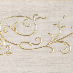 Карниз "Вьюнок" 3-х рядный с поворотами ясень золото 3,6 м