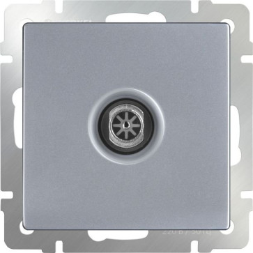 Розетка ТВ оконечная серебро WERKEL