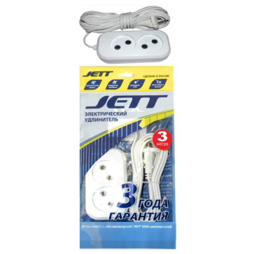 Удлинитель Jeet ШВВП 3М 6А белый