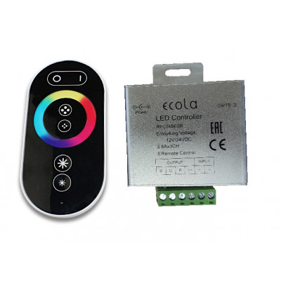 Ecola Контроллер 12V 288W 24A RGBс кольцевым сенсорным белым пультом RFC24WESB