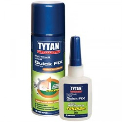 Клей двухкомпонентный TYTAN цианокрелатный для МДФ 200мл/50гр.