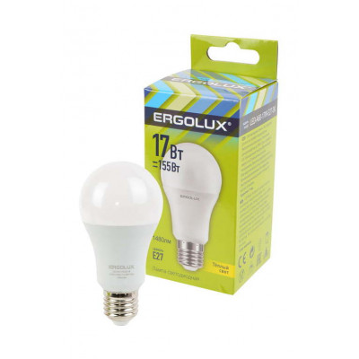 Ergolux LED А60 17W-E27-6500К Эл.лампа светодиодная 