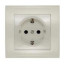 Розетка с/з слон, кость Бриллиант СП, 16А, 220В (7948844) 