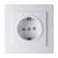 Розетка бел. с/п 1м с/з NILSON THEME