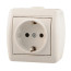 Розетка 1-м. о/п с/з Ната бел.кер. Lezard