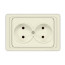 Розетка с/п 2 м слоновая кость Валери