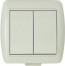 Выключатель 2-кл. о/п Ната крем. Lezard