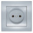 Розетка б/з серебро Бриллиант СП, 16А, 220В (7949834) 