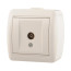 Розетка TV о/п Ната бел.прох. Lezard