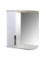 Зеркало + шкаф "Деко 55" левый (белый) 494х669х150