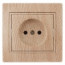 Розетка 1-м б/з с/у 16А-250В, Plano. сосна