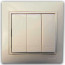 Выключатель 3-кл. с/п Мира крем/крем Lezard
