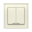 Выключатель 2кл. с подсв. слон, кость Бриллиант СП, 10А, 220В (7948639) 