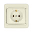 Розетка с/п 1 м с/з слоновая кость Валери