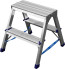 Двухсторонняя стремянка СИБИН 2 ступени, алюминиевая,