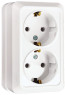 Розетка о/п 2 м с/з белая Олимп