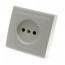 Volsten Розетка 1-мест ,б/з бел V01-31-R