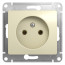 Механизм розетки 1-м GLOSSA 16A IP20 без заземл, беж