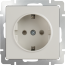 Розетка 1мест. с заземлением слонов. кость WERKEL